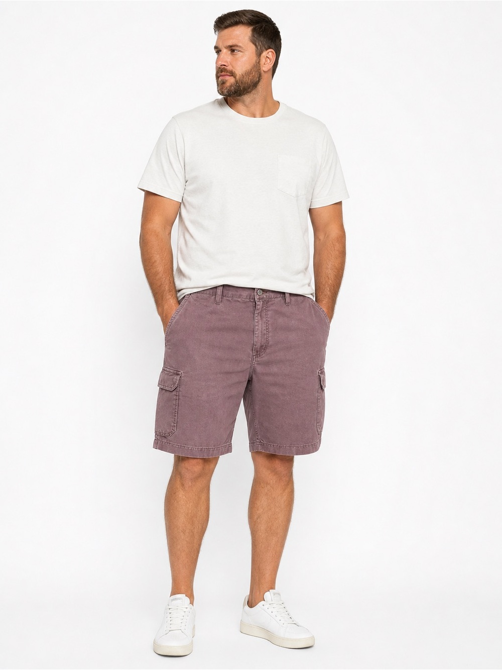 Roundtree & Yorke Casual Shorts Men’s Size 40 Mauve Flat Front Chino Shorts NWT